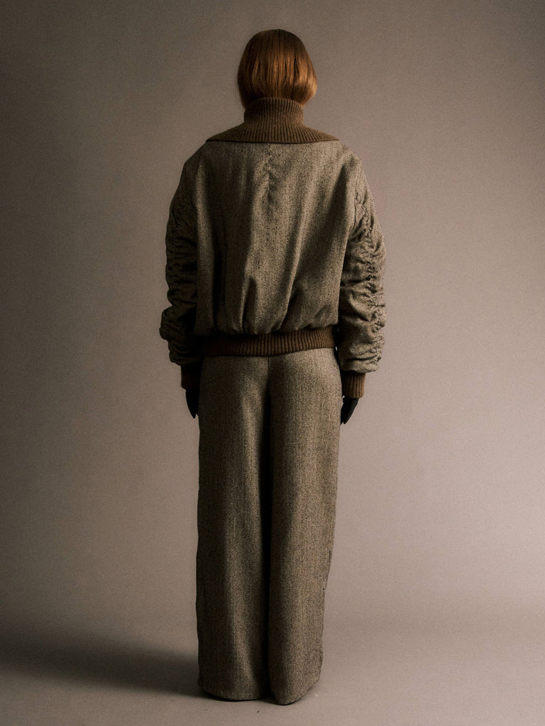 Jiji Studio - Estella Pant - Brown Tweed-Jiji Studio-treehaus