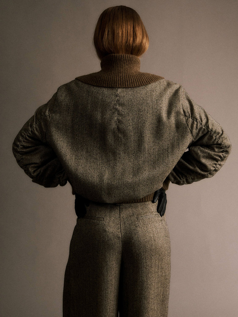 Jiji Studio - Estella Pant - Brown Tweed-Jiji Studio-treehaus