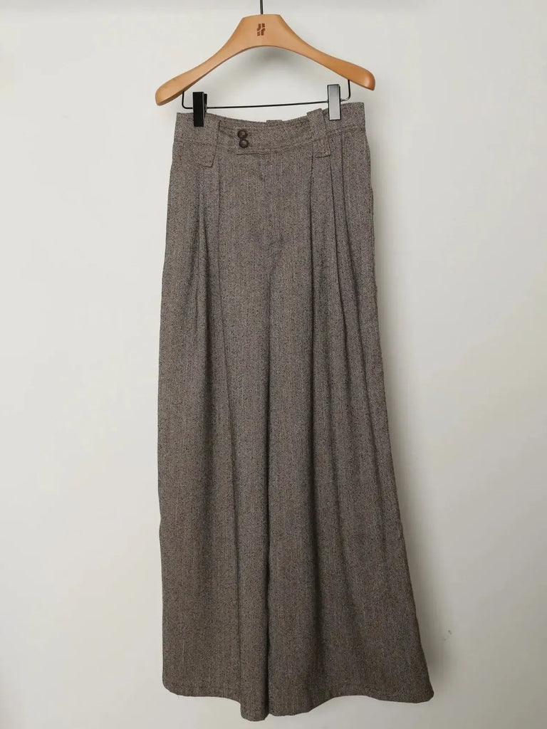 Jiji Studio - Estella Pant - Brown Tweed-Jiji Studio-treehaus