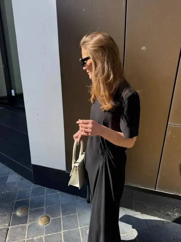 Jiji Studio - Petra Dress - Black-Jiji Studio-treehaus