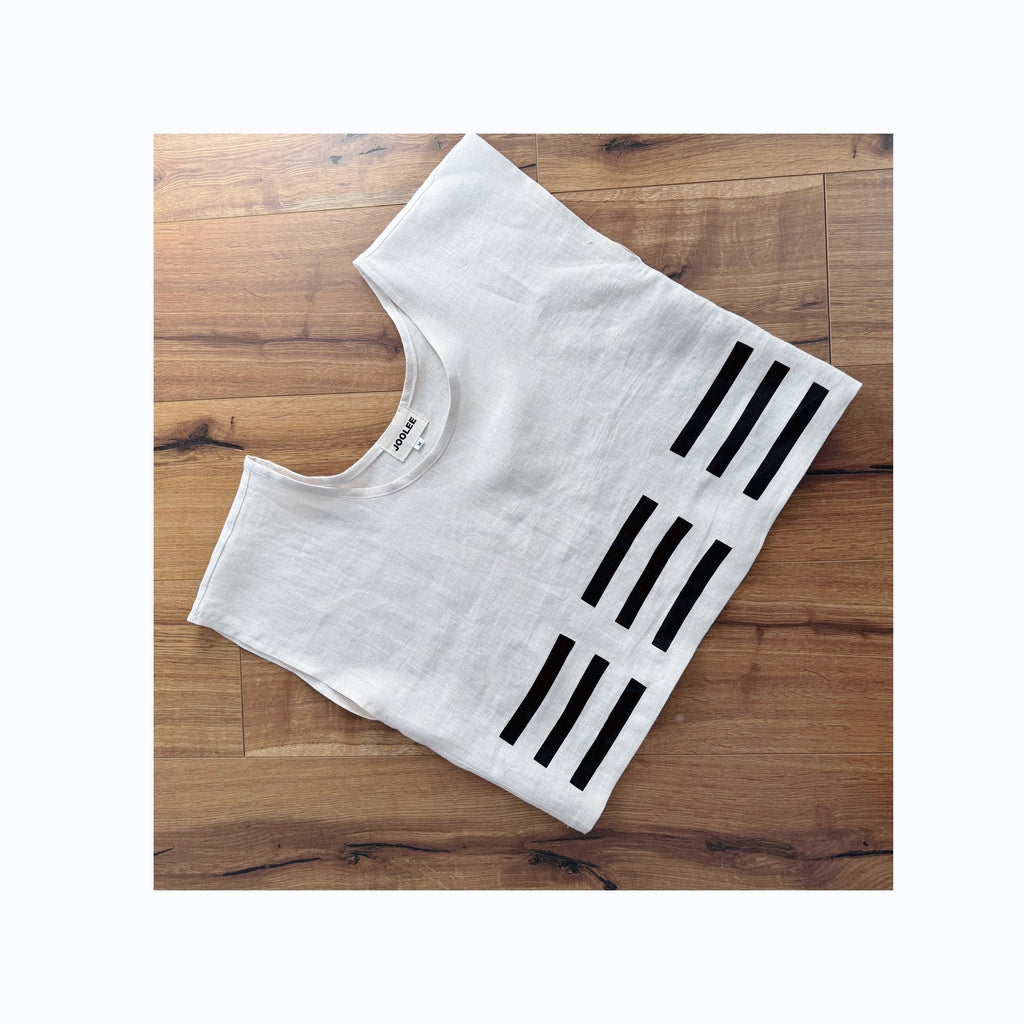 Joolee - Linen Top - Natural with Black Graphic-Joolee-treehaus