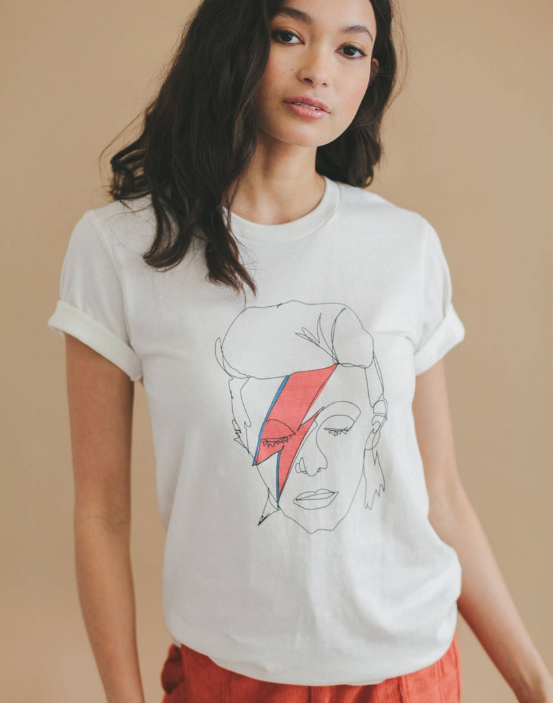 Joseph + Sue - Aladdin Sane T-Shirt - White-Joseph + Sue-treehaus