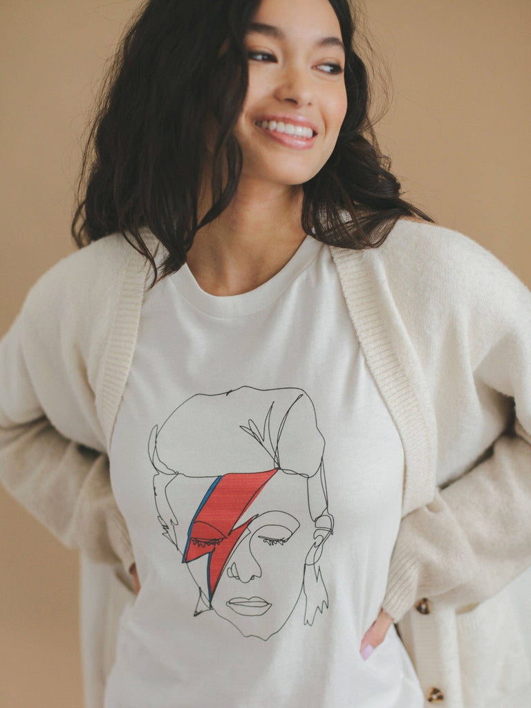 Joseph + Sue - Aladdin Sane T-Shirt - White-Joseph + Sue-treehaus