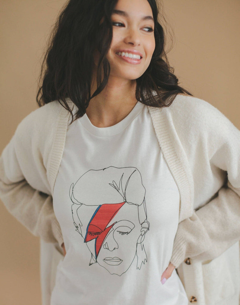 Joseph + Sue - Aladdin Sane T-Shirt - White-Joseph + Sue-treehaus