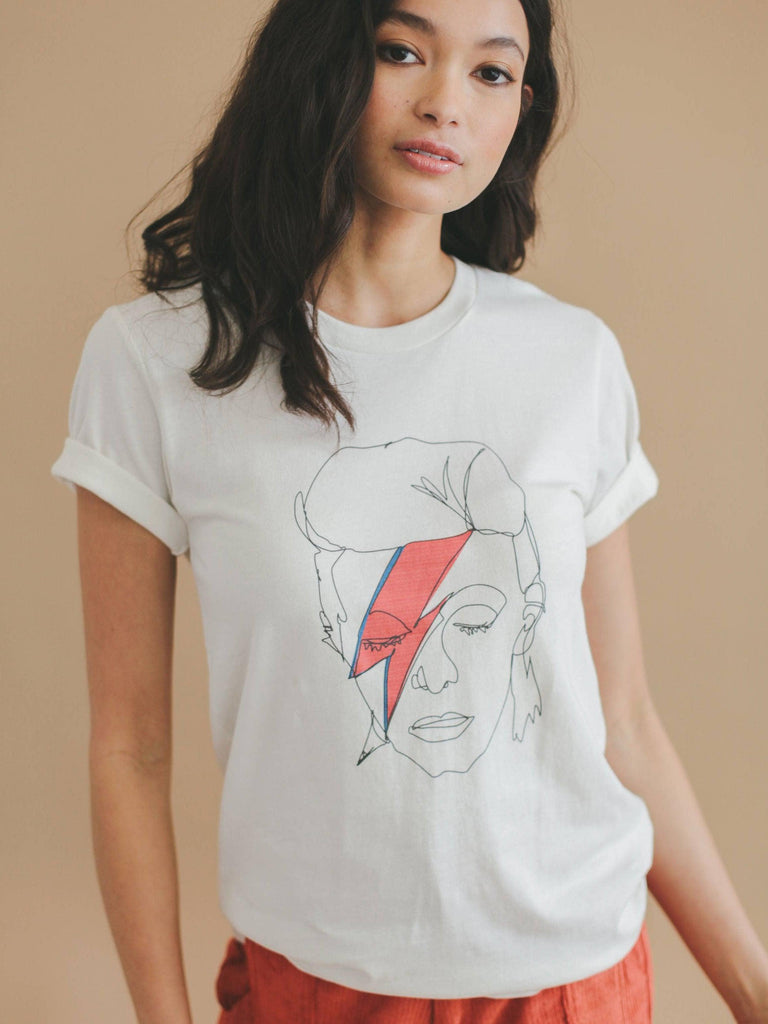 Joseph + Sue - Aladdin Sane T-Shirt - White-Joseph + Sue-treehaus