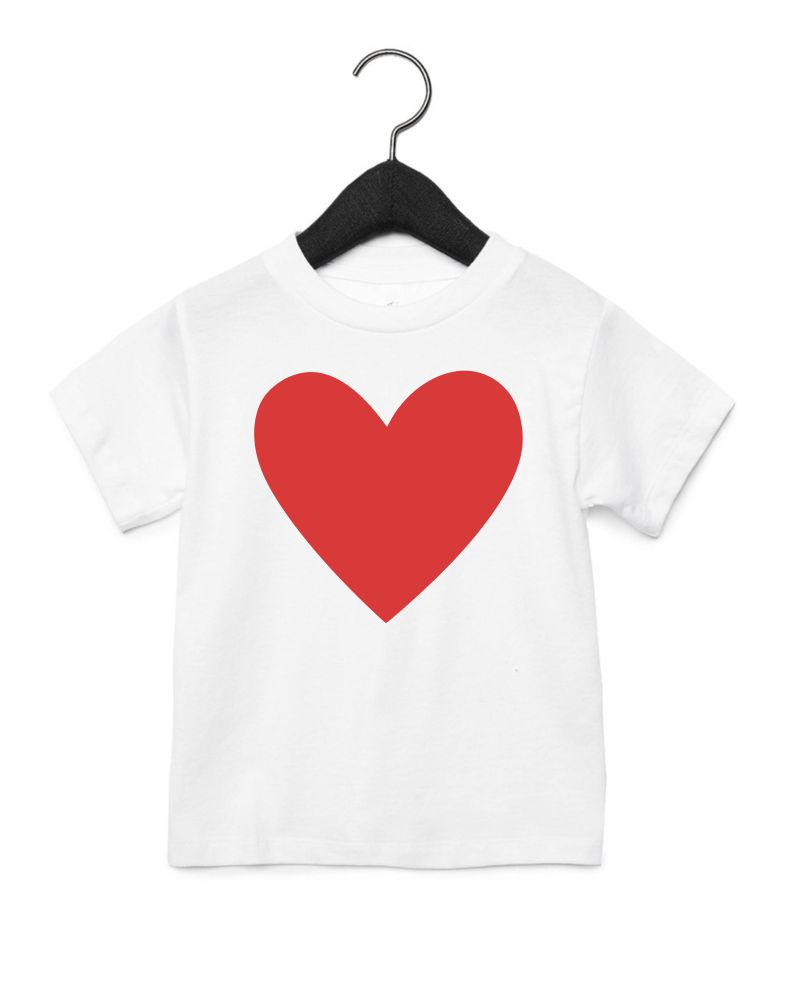 Joseph + Sue - Big Heart Kids T-Shirt - Red/White-Joseph + Sue-treehaus