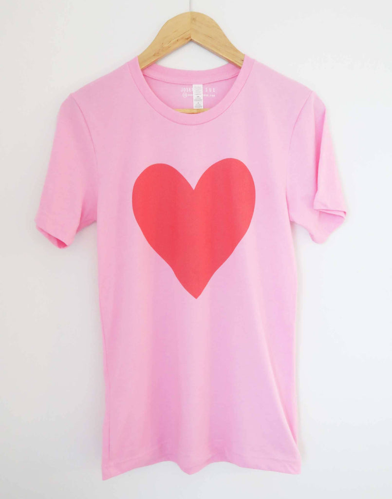 Joseph + Sue - Have a Heart T-Shirt - Pink/Red-Joseph + Sue-treehaus