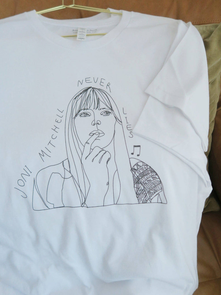 Joseph + Sue - Joni Never Lies T-Shirt - White-Joseph + Sue-treehaus