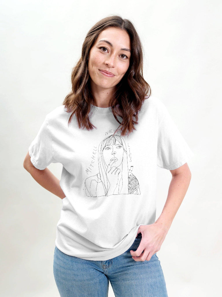 Joseph + Sue - Joni Never Lies T-Shirt - White-Joseph + Sue-treehaus