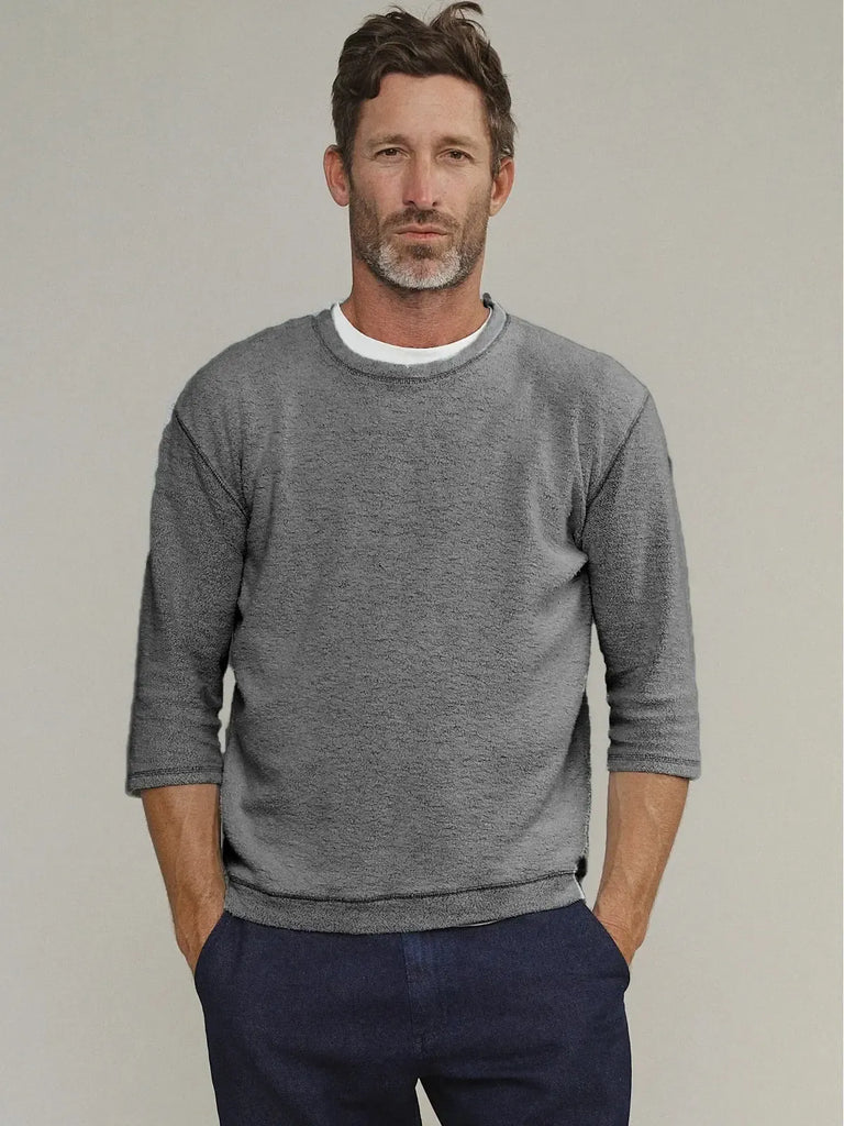 Jungmaven - Duke 3/4 Sleeve Sherpa Shirt - Diesel Gray-Jungmaven-treehaus