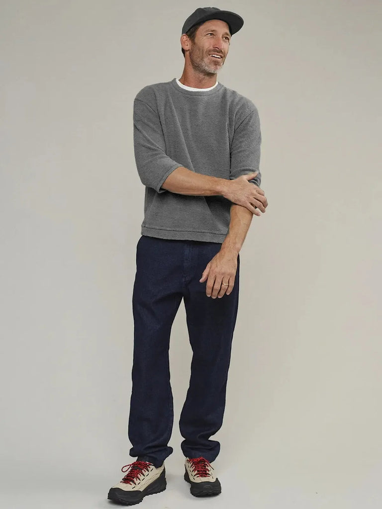 Jungmaven - Duke 3/4 Sleeve Sherpa Shirt - Diesel Gray-Jungmaven-treehaus