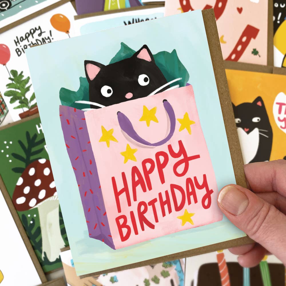 Kat French Design - Cat Gift Bag - Birthday Card-Kat French Design-treehaus