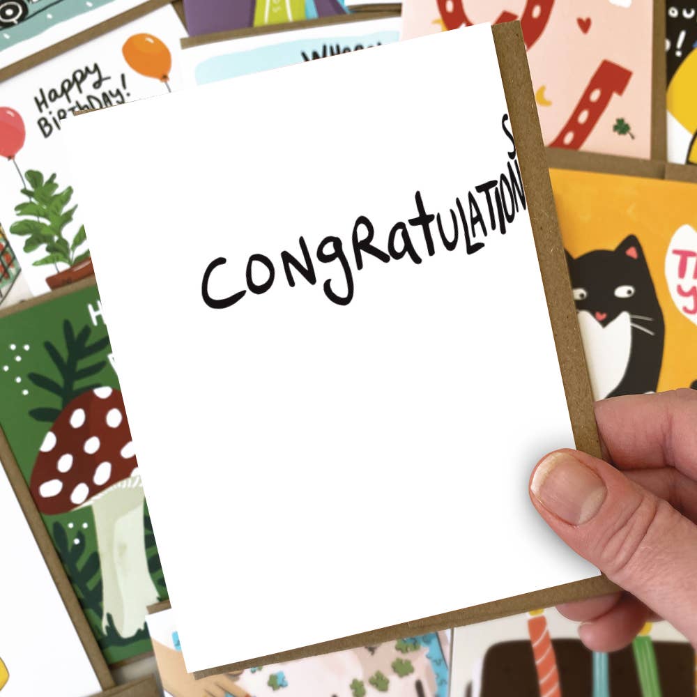 Kat French Design - Congrats Long Word - Funny Congratulations Card-Kat French Design-treehaus