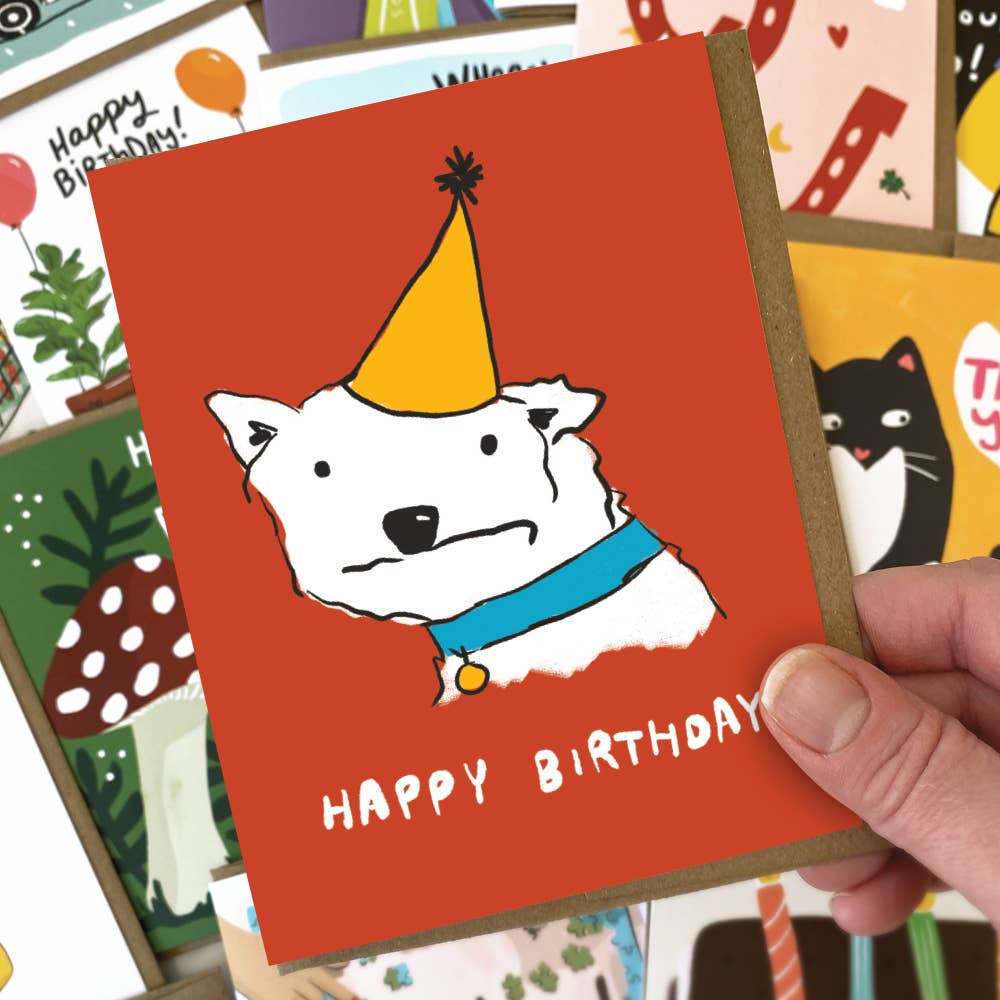 Kat French Design - Derpy Dog - Funny Birthday Card-Kat French Design-treehaus