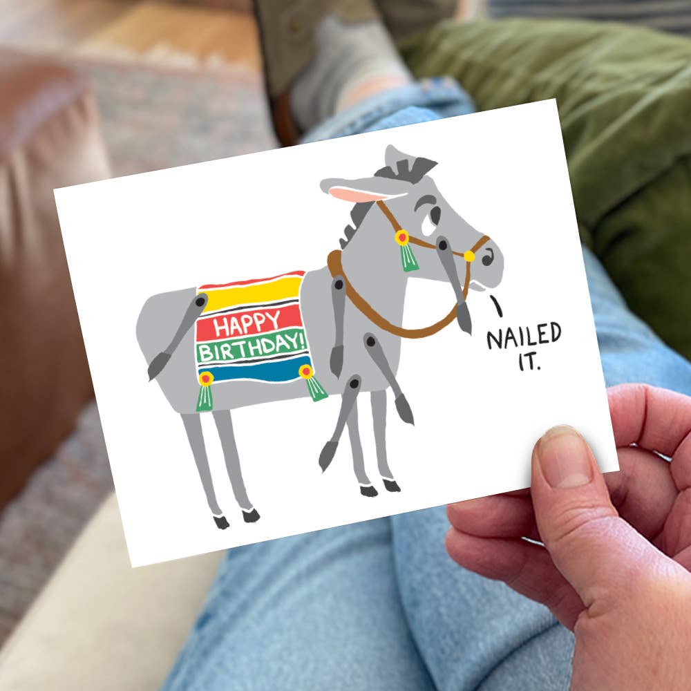 Kat French Design - Pin Tail Donkey Birthday Card-Kat French Design-treehaus