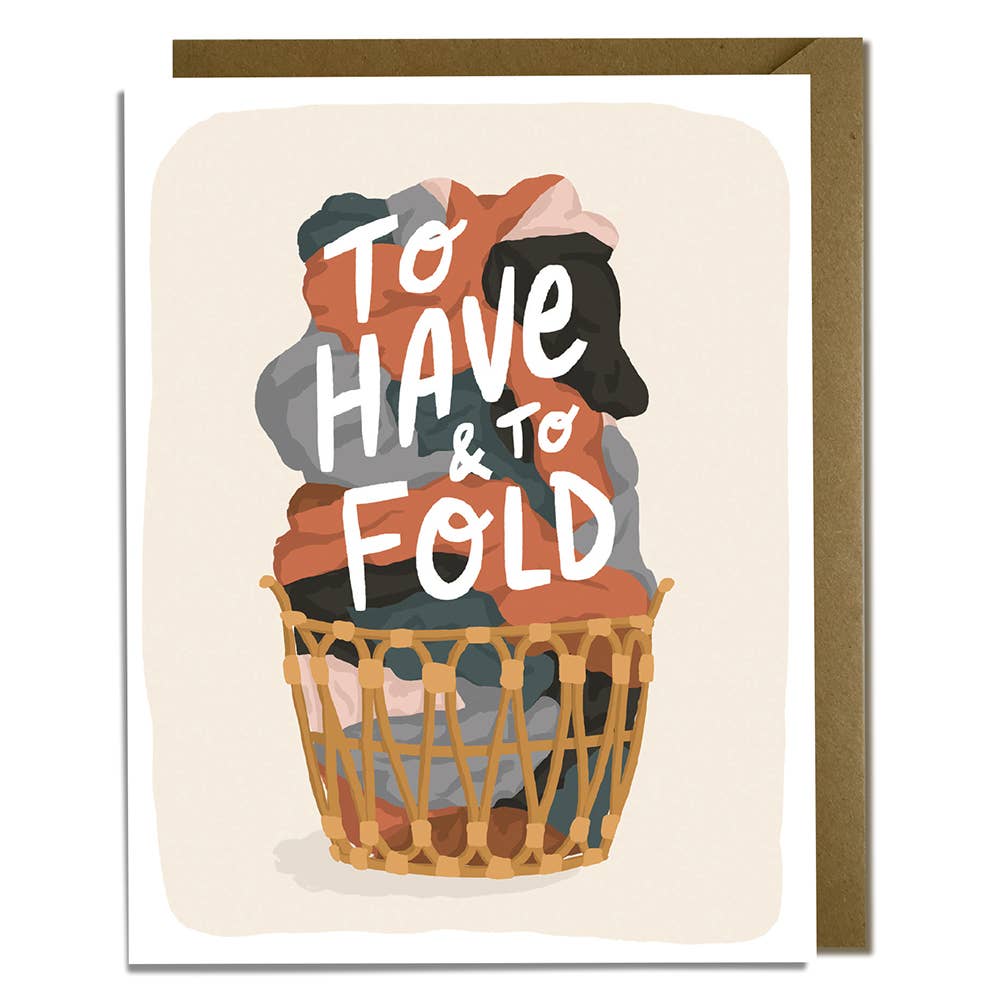Kat French Design - To Have & Fold - Funny Wedding Card-Kat French Design-treehaus
