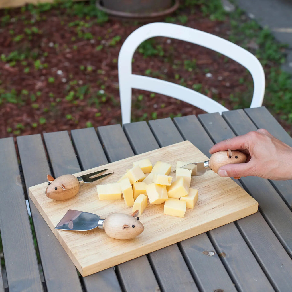 Kikkerland - 3 Blind Mice Cheese Board Set-Kikkerland-treehaus