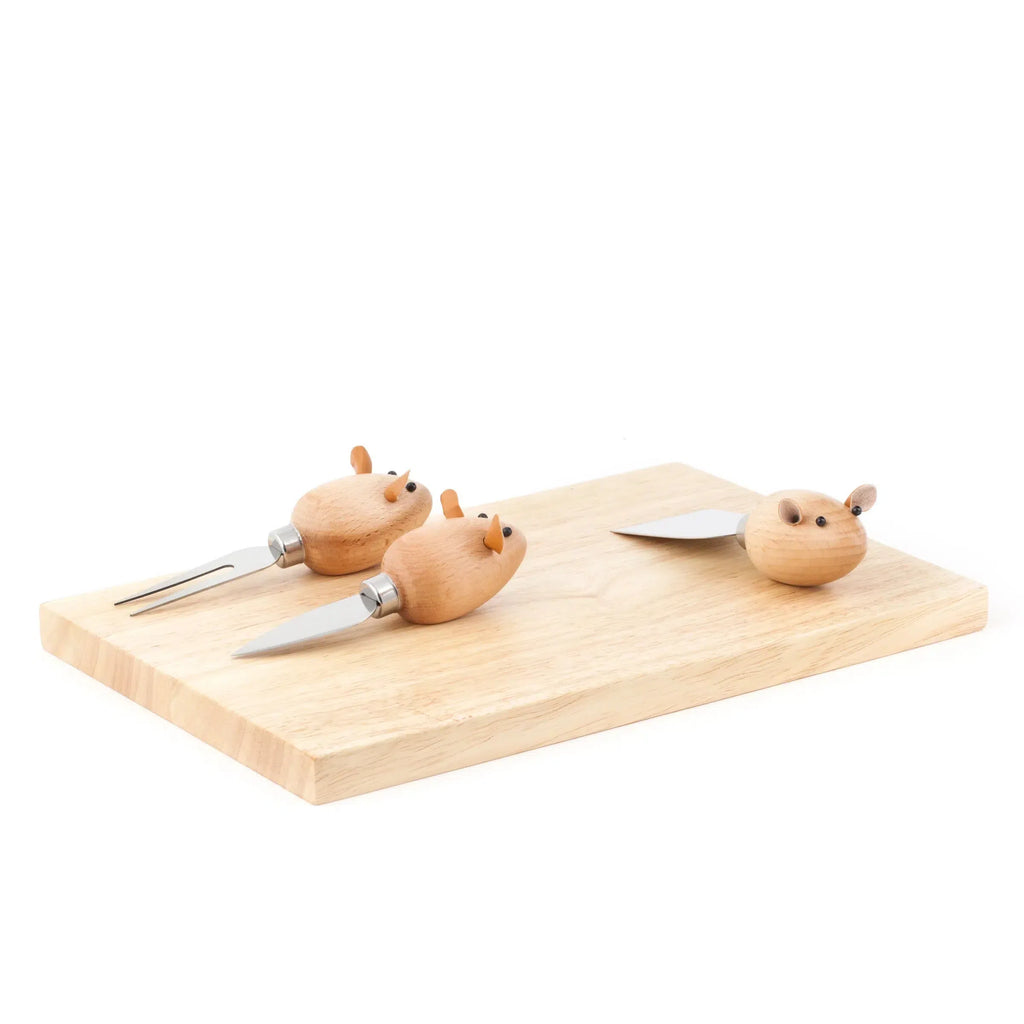 Kikkerland - 3 Blind Mice Cheese Board Set-Kikkerland-treehaus