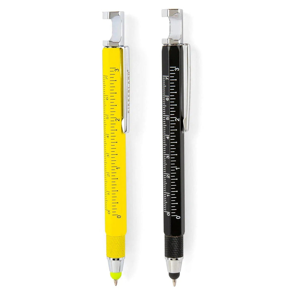 Kikkerland - 7-in-1 Gadget Pen - Yellow-Kikkerland Design Inc-treehaus