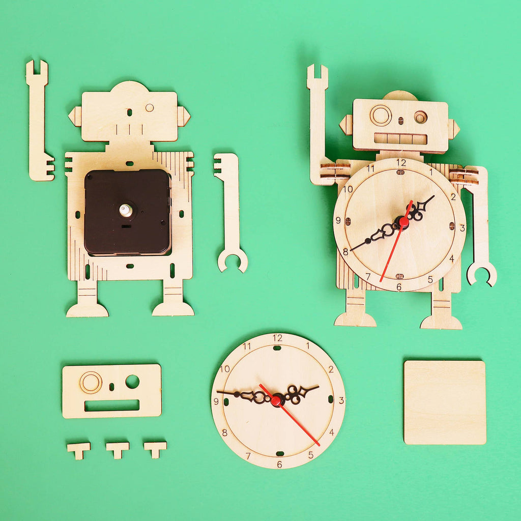 Kitsville - Robot Clock DIY Kit-Kitsville (Alicorn Inc.)-treehaus