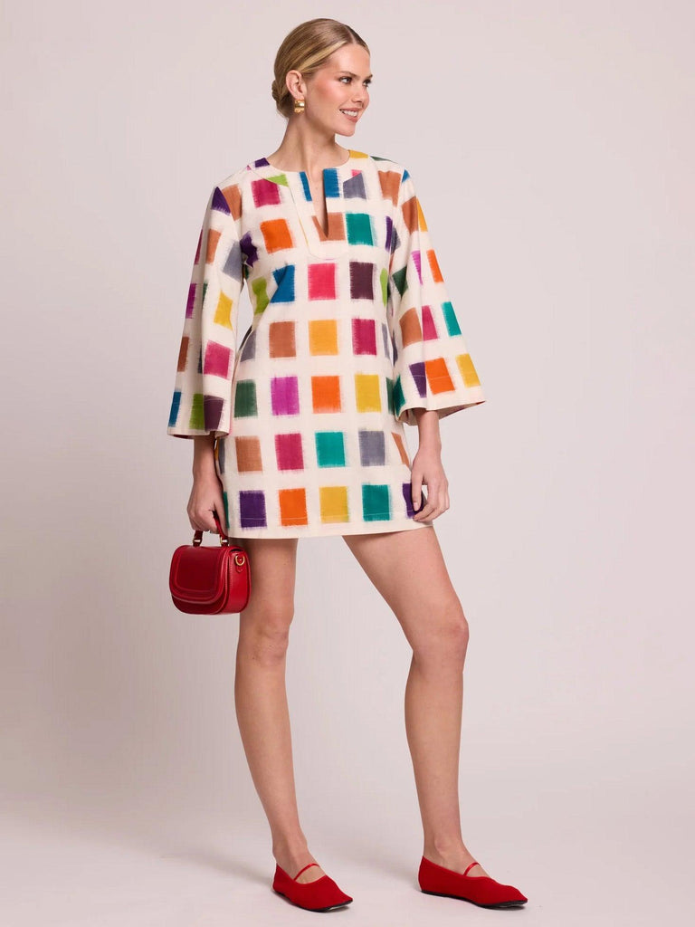 Kleed - Naala Squares Dress-Kleed-treehaus