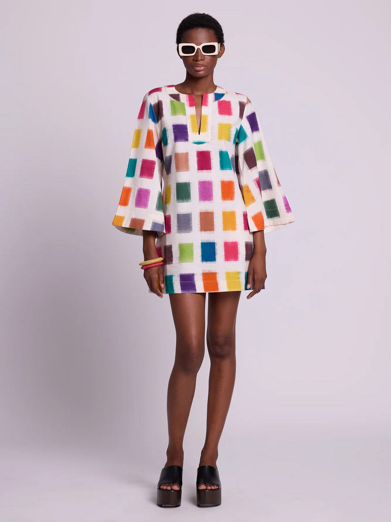 Kleed - Naala Squares Dress-Kleed-treehaus