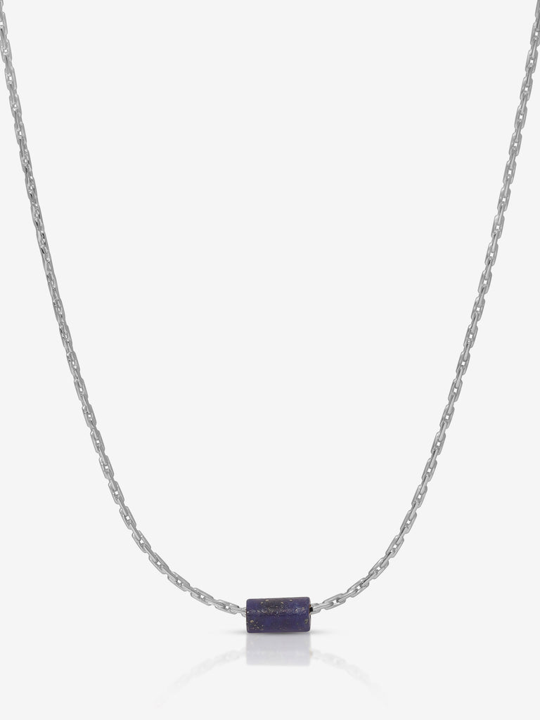 Kozakh - Little Bead Necklace - Silver/Lapis-Kozakh-treehaus