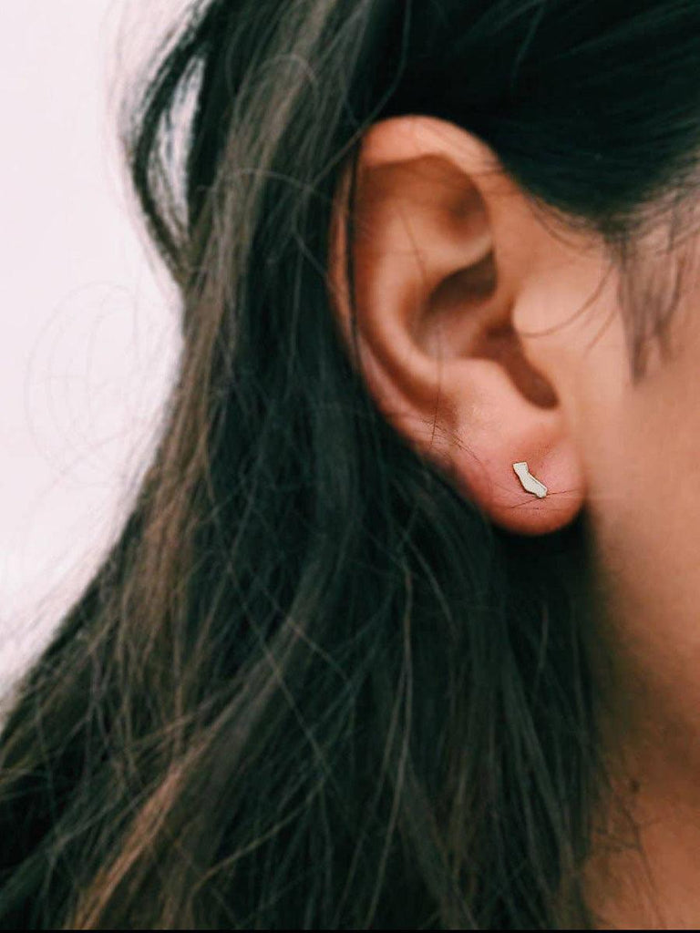 Kris Nations - California Stud Earrings - Sterling Silver-Kris Nations-treehaus