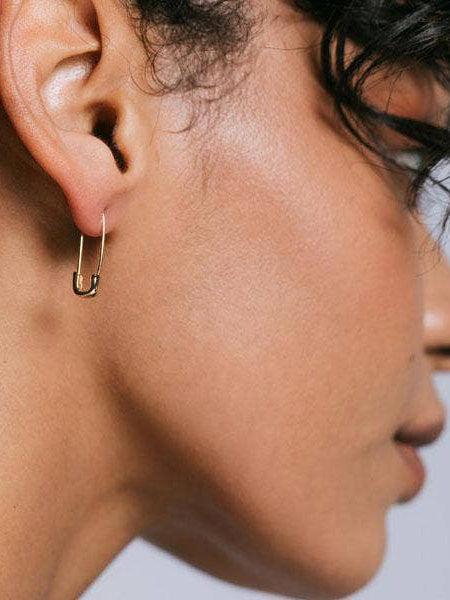 Kris Nations - Safety Pin Earrings - Sterling Silver-Kris Nations-treehaus
