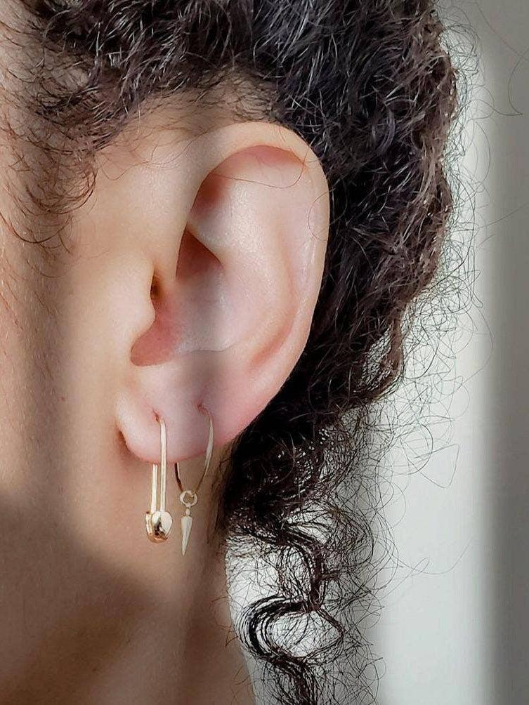 Kris Nations - Safety Pin Earrings - Sterling Silver-Kris Nations-treehaus