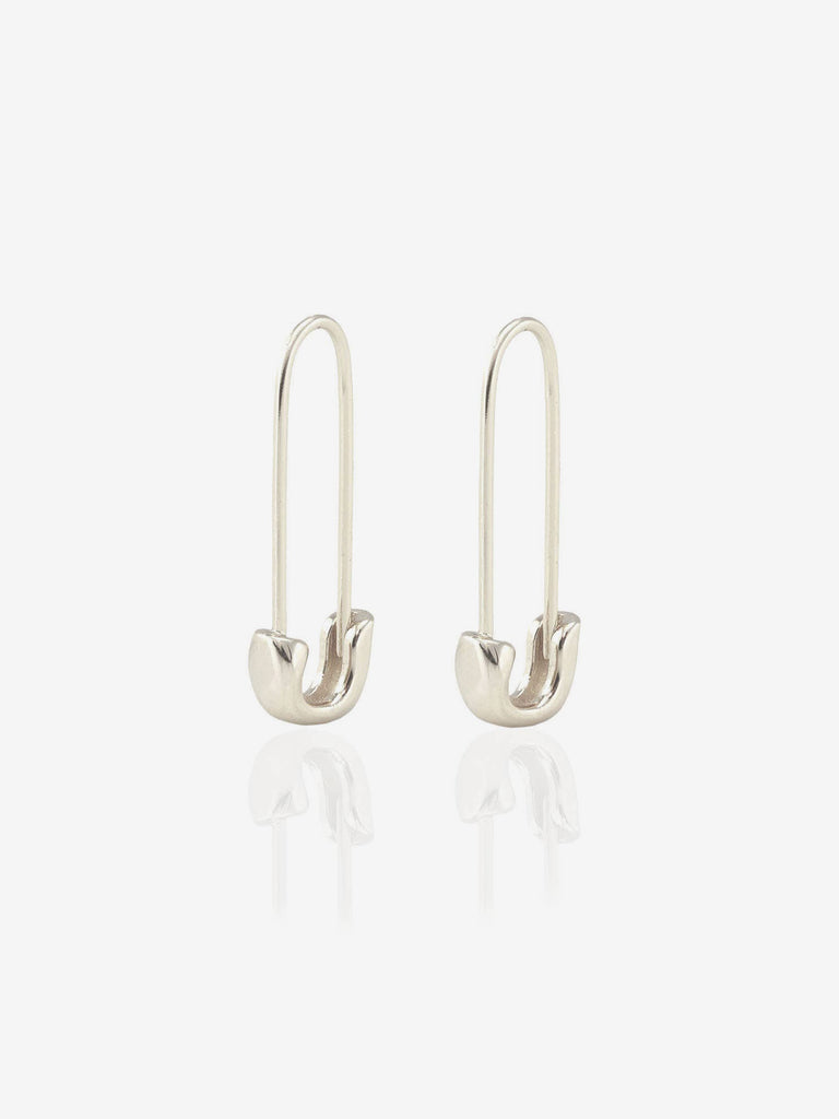 Kris Nations - Safety Pin Earrings - Sterling Silver-Kris Nations-treehaus