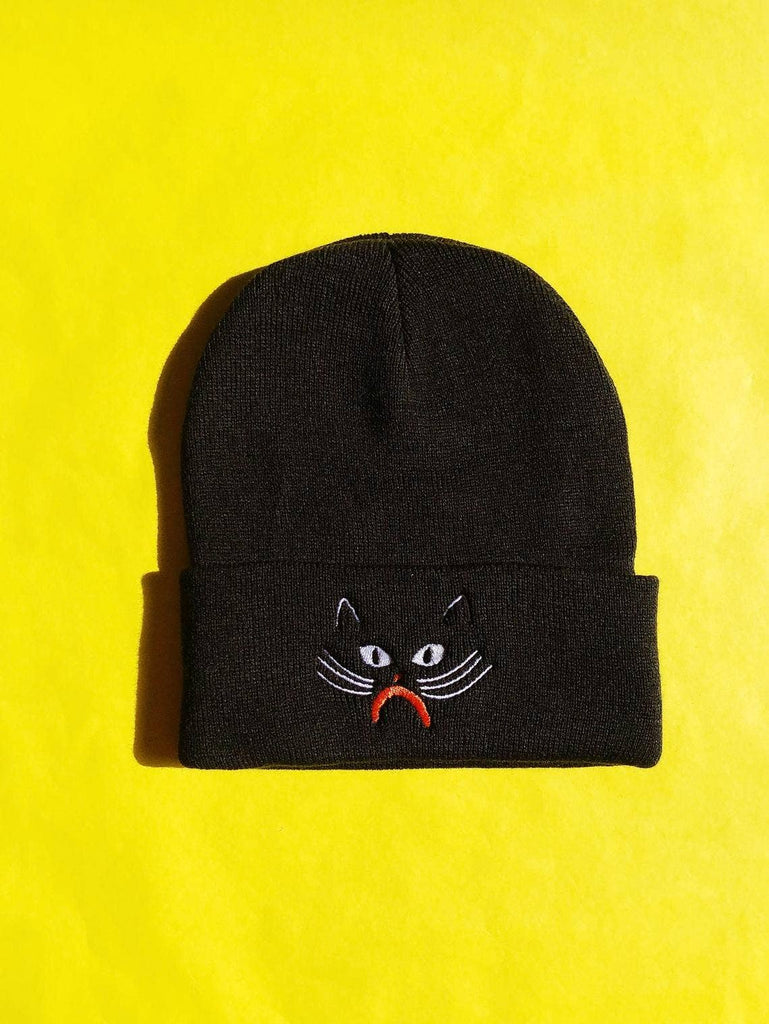 Kristina Micotti -Cat Beanie - Black-Kristina Micotti-treehaus