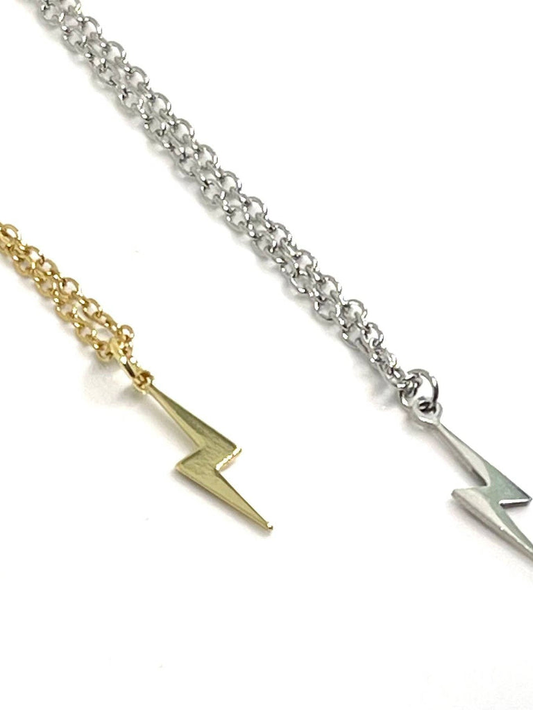 L Rae Charm - Lightning Bolt Necklace - Gold-L Rae Charm-treehaus