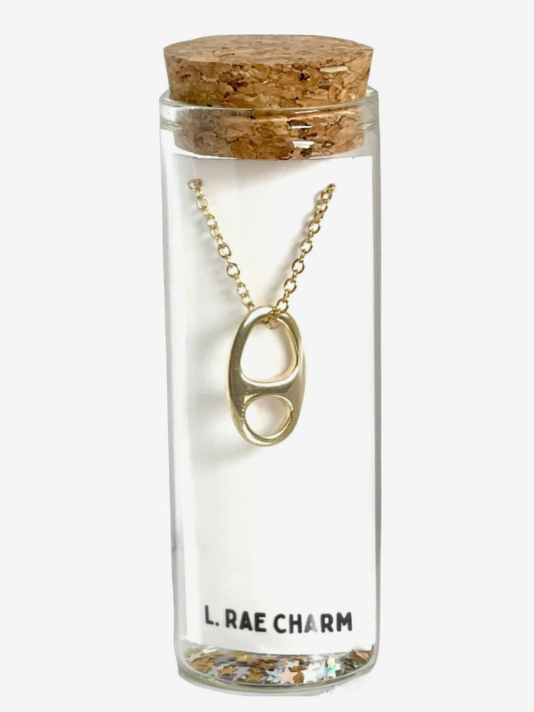 L Rae Charm - Soda Pop Tab Charm Necklace - Gold-L Rae Charm-treehaus