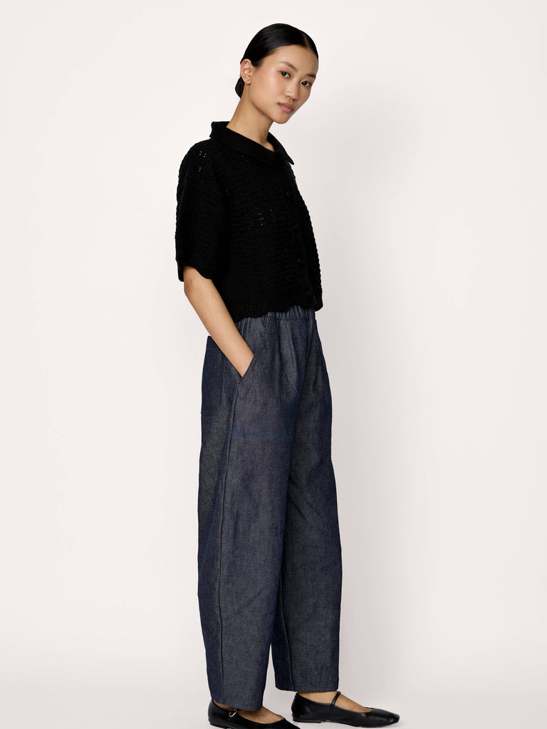 LAUDE the Label - Barrel Leg Denim - Indigo-LAUDE the Label-treehaus