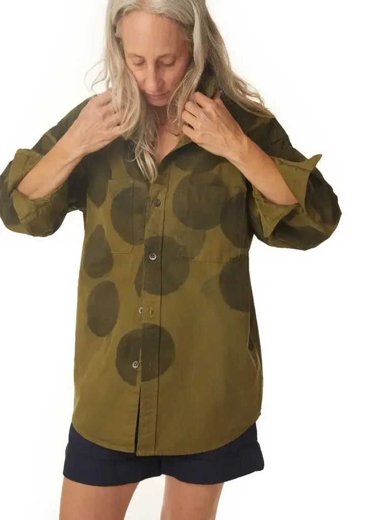 LWN - Oz Shirt - Army Spray Dot-LWN-treehaus
