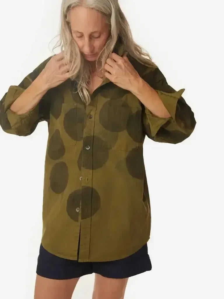 LWN - Oz Shirt - Army Spray Dot-LWN-treehaus