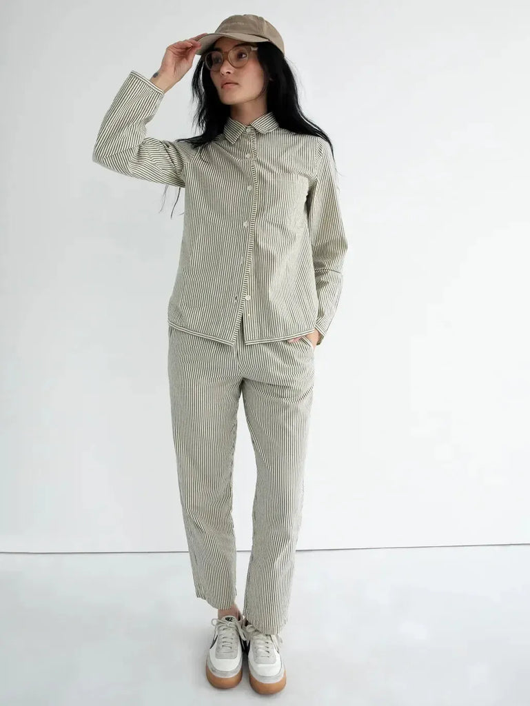 LWN - Sami Shirt - Natural - Pencil Stripe-LWN-treehaus