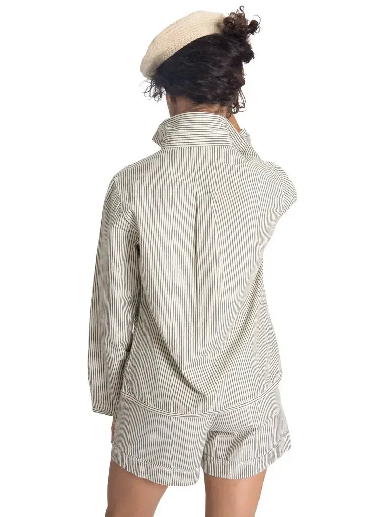 LWN - Sami Shirt - Natural - Pencil Stripe-LWN-treehaus