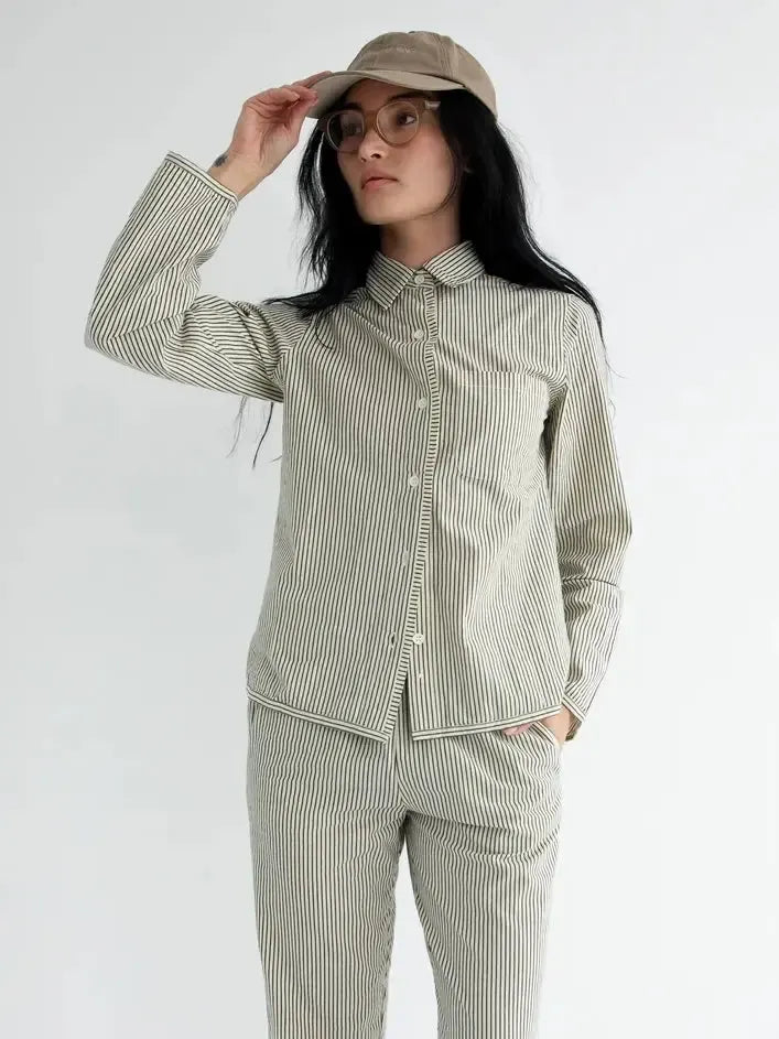 LWN - Sami Shirt - Natural - Pencil Stripe-LWN-treehaus