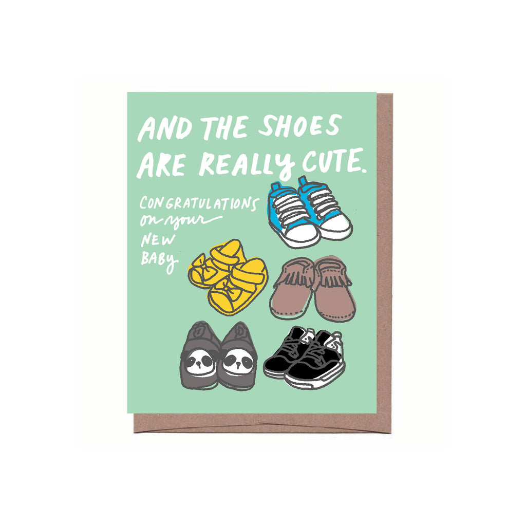 La Familia Green - Baby Shoes Greeting Card-La Familia Green-treehaus