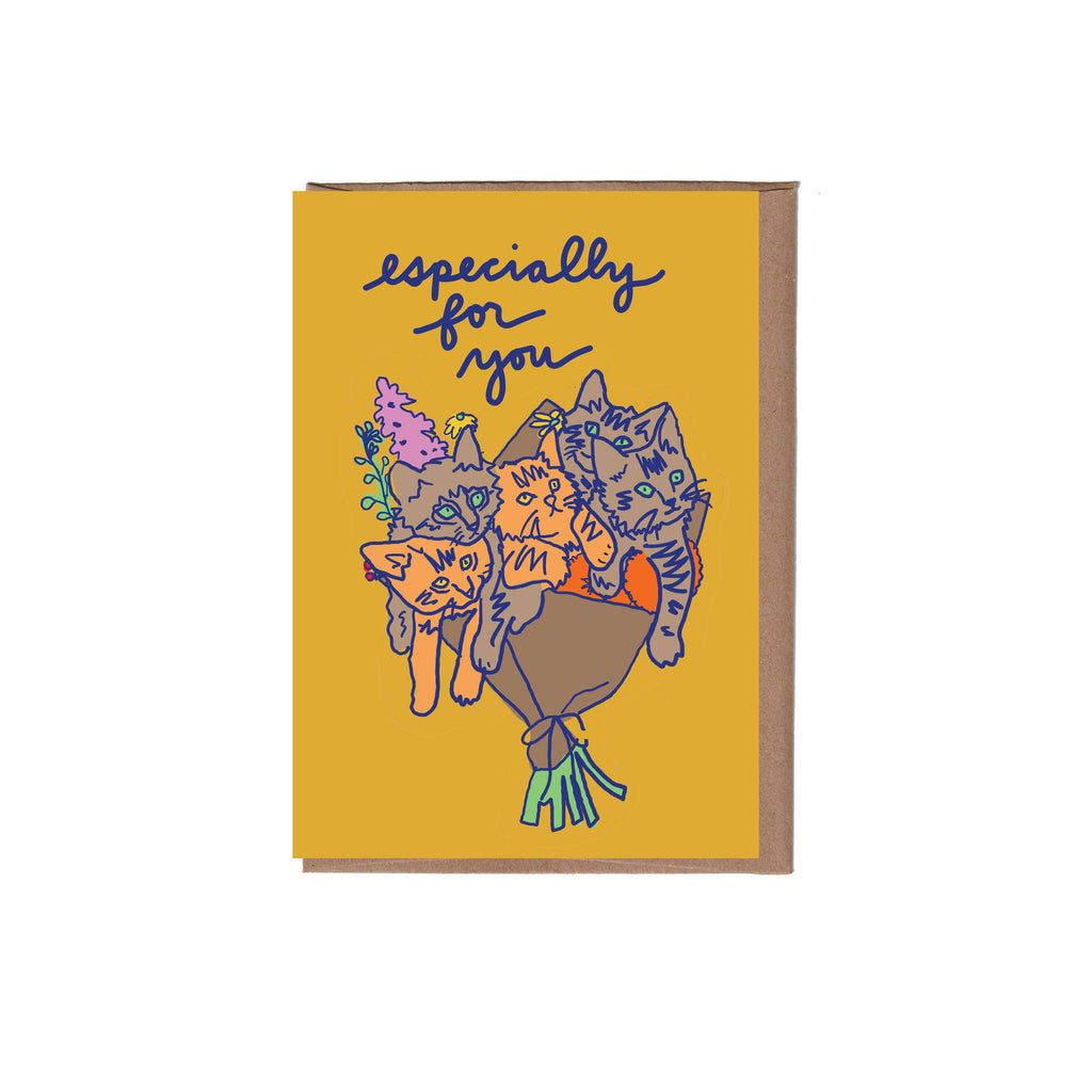 La Familia Green - Cat Bouquet Mini Note-La Familia Green-treehaus