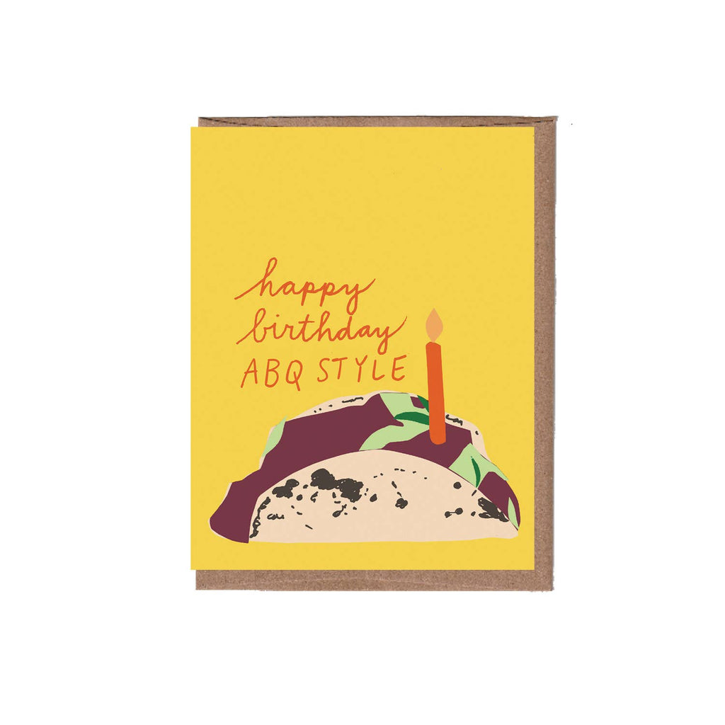 La Familia Green - City Taco Birthday Greeting Card: Los Angeles-La Familia Green-treehaus