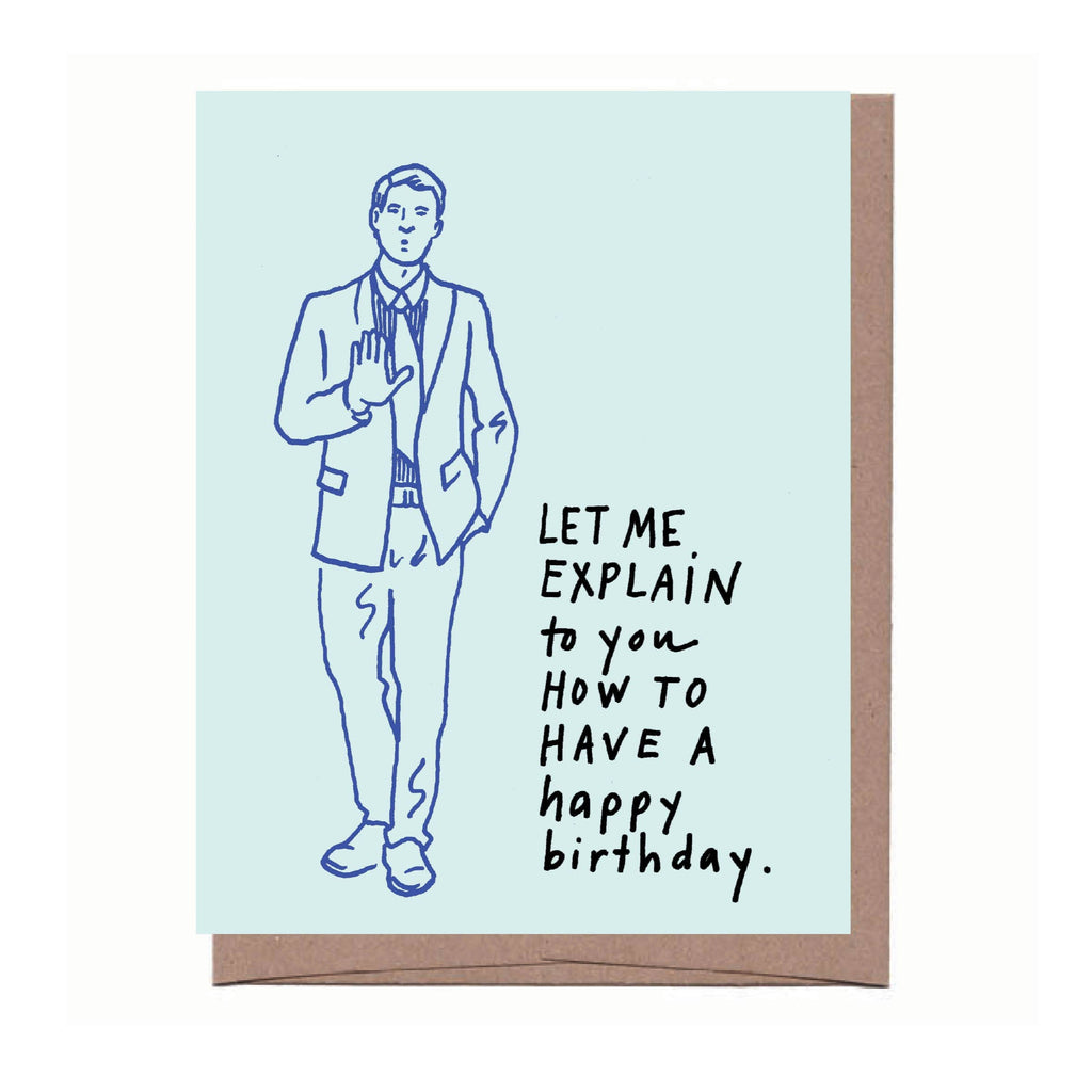 La Familia Green - Mansplaining Birthday Greeting Card-La Familia Green-treehaus