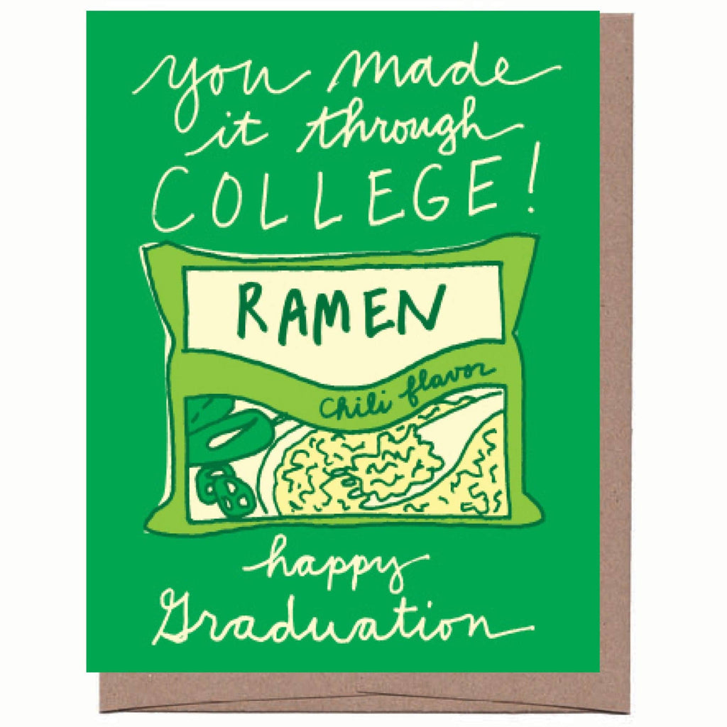 La Familia Green - Ramen Graduation Greeting Card-La Familia Green-treehaus