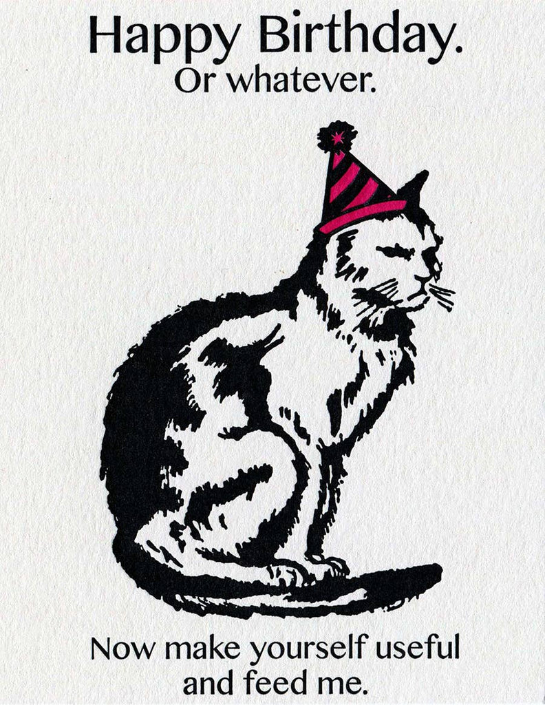 Lady Pilot Letterpress - Cranky Cat Birthday-Lady Pilot Letterpress-treehaus