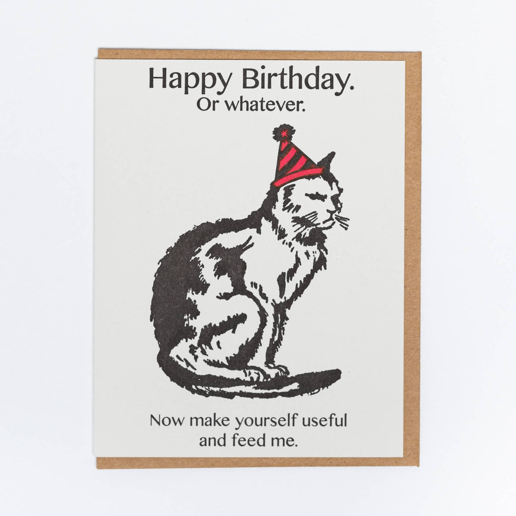 Lady Pilot Letterpress - Cranky Cat Birthday-Lady Pilot Letterpress-treehaus
