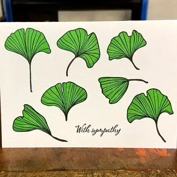 Lady Pilot Letterpress - Gingko Sympathy-Lady Pilot Letterpress-treehaus