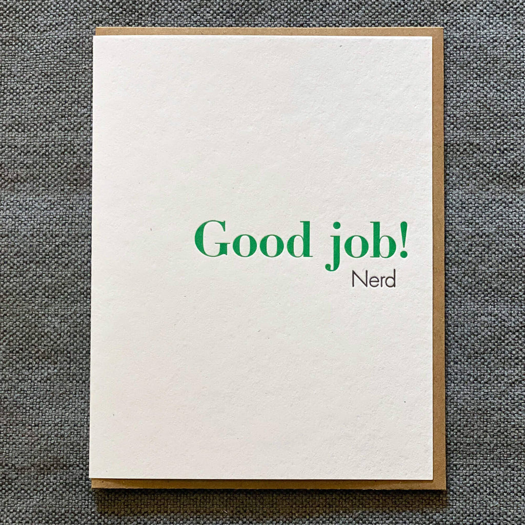 Lady Pilot Letterpress - Good Job Nerd-Lady Pilot Letterpress-treehaus