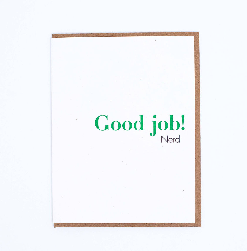 Lady Pilot Letterpress - Good Job Nerd-Lady Pilot Letterpress-treehaus
